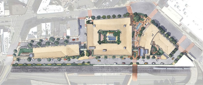 Aerial view of Eastside Redevelopment