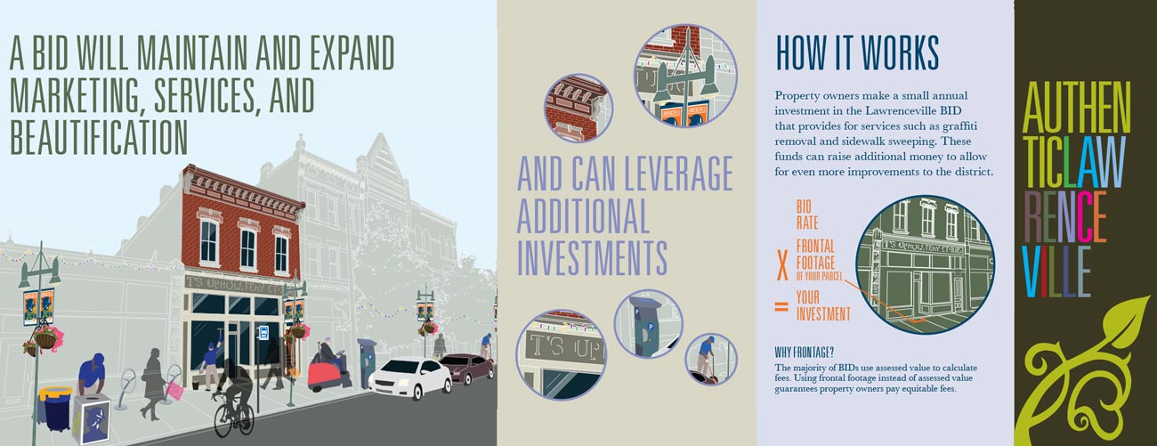 lawrenceville business district graphics by evolveEA