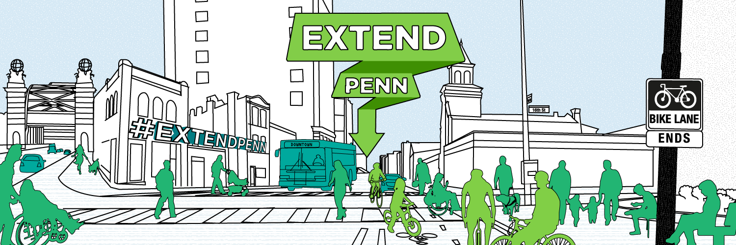 BikePGH Extend Penn campaign graphic