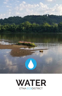 Etna EcoDistrict Booklet on Water, designed by evolveEA