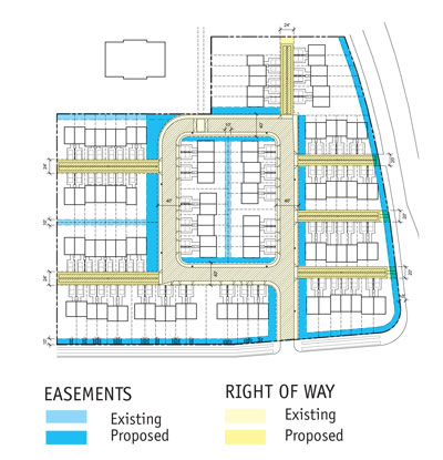 existing and proposed site plan improvements for enright court, courtesy of evolveea