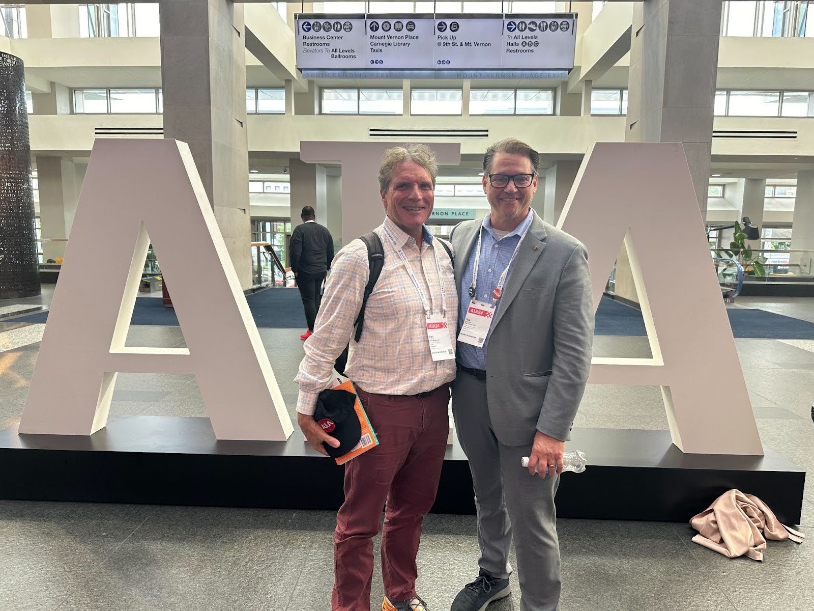 Marc Mondor AIA with Illya Azaroff FAIA at the 2024 convention