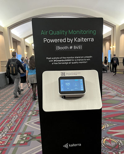 Air quality monitoring station at Greenbuild 2024