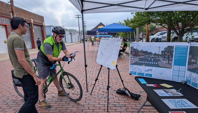 Varun Shah (left), evolveEA, at Open Streets 2025 