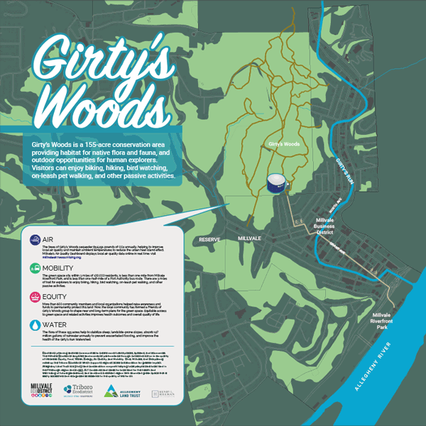 Girty's Woods greenway sign, by evolveEA